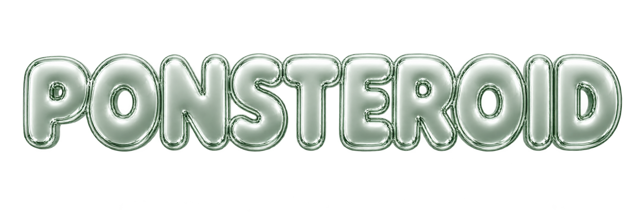 PONSTEROID glass wordmark
